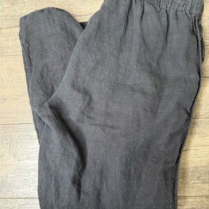 Tapered Linen Pants Caslon Color Black Women’s Size M
